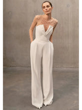 Women Summer Luxury Sexy Long Sleeve Pearl White Bodycon Set Jumpsuit Celebrity Designer High Street Rompers